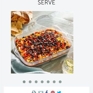 Pampered Chef Clear Glass Baking Dish